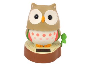 Solar Powered Spotted Owl Figurine ,26dollar